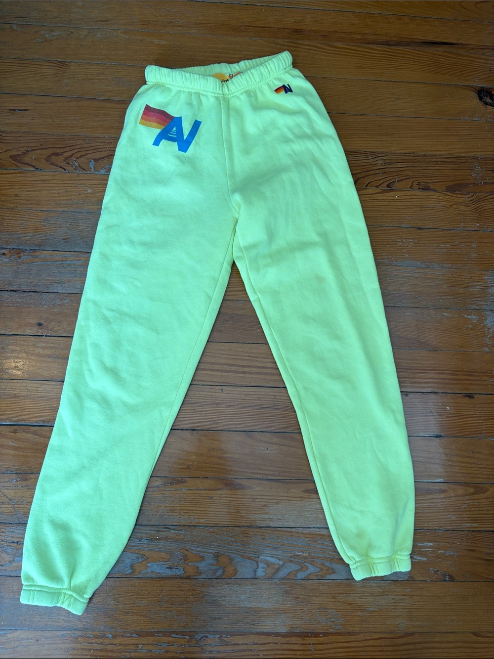 Aviator Nation Neon Yellow Adult Joggers Extra Small